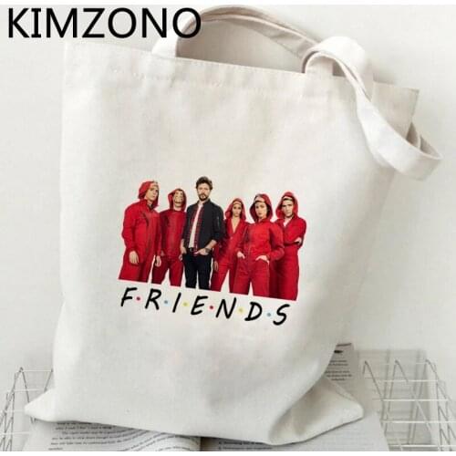 La Casa De Papel shopping bag shopping eco cotton shopper bag sac cabas bolsas ecologicas woven ecobag sacolas