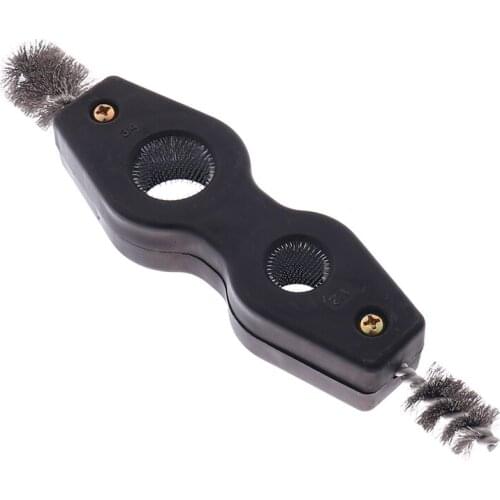 1PCS 4In1 Wire Brush Deburr Aluminium Pipe Cleaning Plumbing Copper Pipe Cleaner Tool