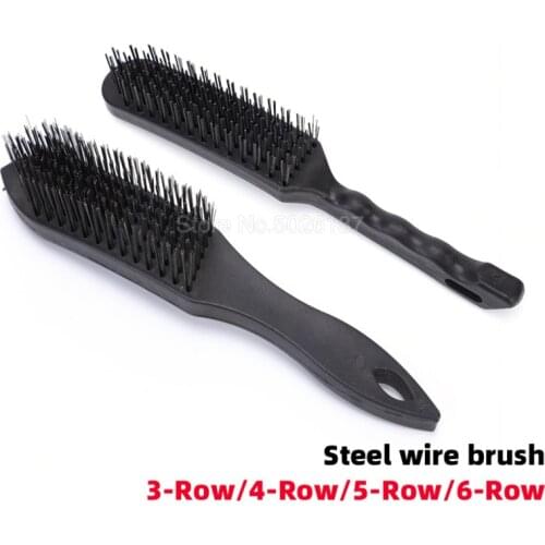 1Pcs Rows Wire Brush Stainless Steel Remove Rust Brushes Mini Brass Cleaning Polishing Detail Metal Clean Tools Home Kits Wood