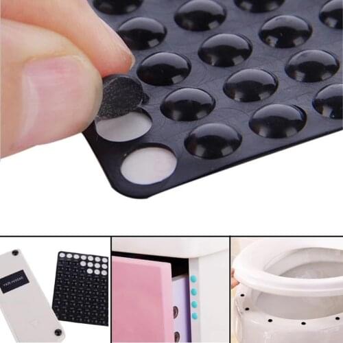 100PCS Silicone Rubber Bumpers Self Adhesive Round Anti Slip Shock Absorber Feet Pads Damper For Car Home Anti-Collision Tools