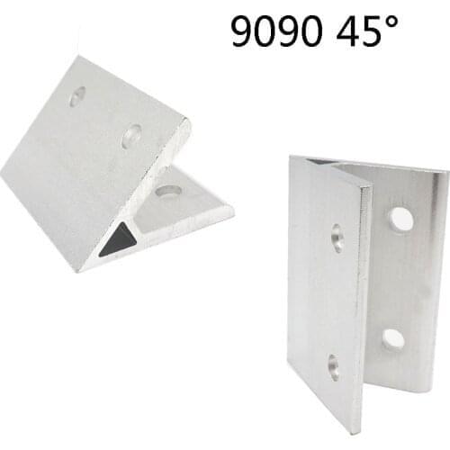 2pcs 45 degree 9090 90x90 Corner Angle Bracket Connection Joint for 9090 Aluminum Profile