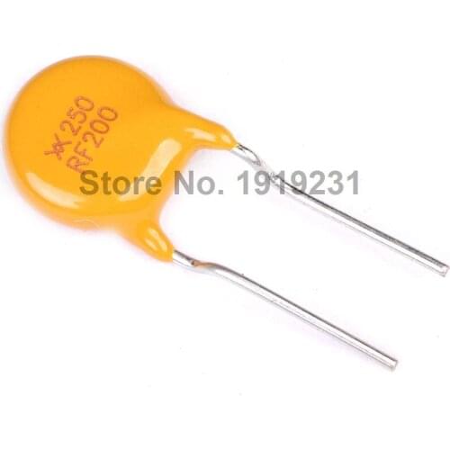 50PCS 250V 0.2A PPTC Resettable Fuse TRF250-200 Self-recovery Fuses