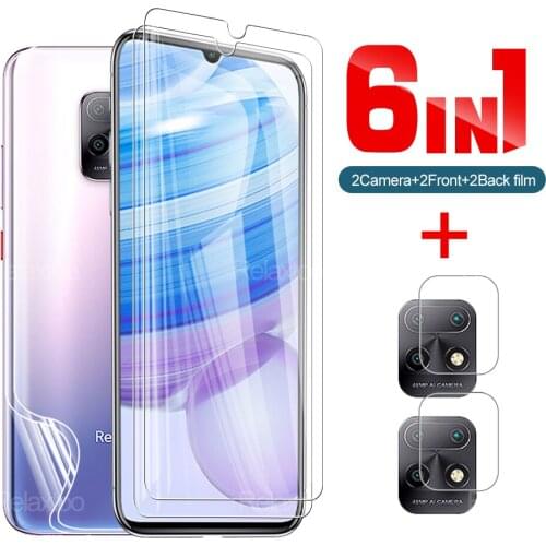 6in1 Tempered Glass And Back Hydraulic Film For Xiaomi Redmi Note9 Pro Note9Pro Max For Redmi 10X 4G 10X 5G 10X Pro 5G Lens Film