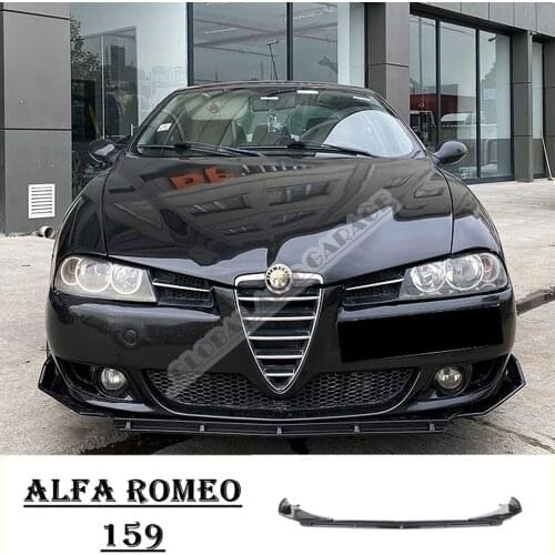 For Alfa Romeo Guilietta 159 Front Bumper Attachment Lip 2004-2011 Piano Glossy Black Splitter Diffuser Universal Spoiler Bumper
