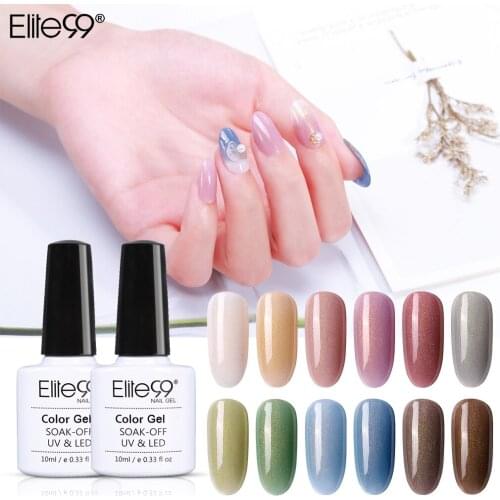 Elite99 10ML Gold Dust Gel Polish Bling Glitter UV Gel Varnish Soak Off Shimmer Nail Primer Top Base Coat Nail Art Gel For Nail