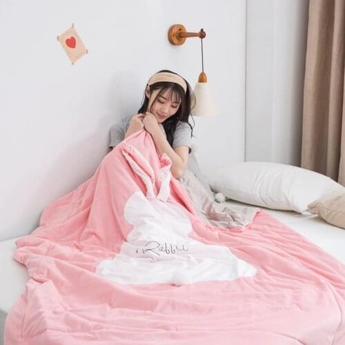 1PC Bed Cover Comforters Quilts Blankets Duvet Patchwork Summer Children Adults / Polyester Cotton The Rabbit Series #sw