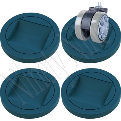 4PCS Rubber Furniture Cups Premium Caster Cups Furniture Coasters Bed Stoppers Floor Protectors for All Floors Wheels