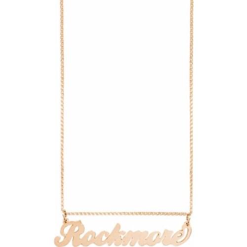 Fashionable Suspension Letter Necklace Women Kolye Choker Jewelry Custom Name Necklace Statement Rose Gold Stainless Steel Chain