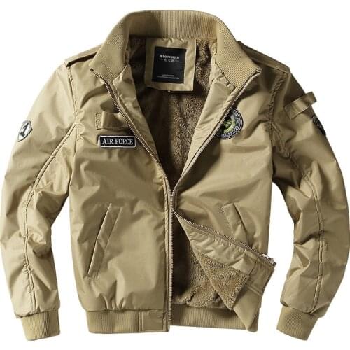 2020 Mens Fall and Winter Jacket Embroidered with Velvet Padded Jacket Bomber Jacket Cotton-padded Jacket Plus Size Coat Men