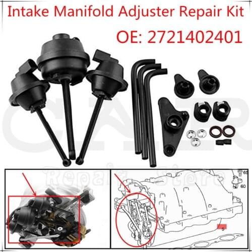 New 2721402401 One Set Complete Intake Manifold Adjuster Repair Kit For Mercedes-Benz M272 V6 M273 V8 C350 E350 ML350 R350