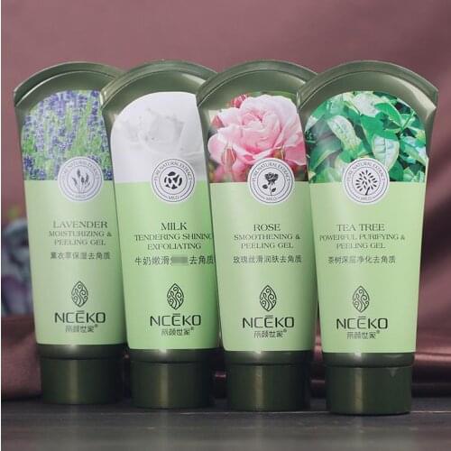 Exfoliating Cream Lavender Milk Rose Tea Tree Remove Dead Skin Facia Scrubs