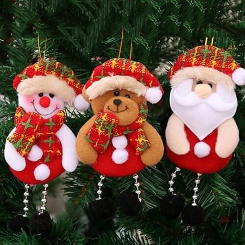 Christmas Ornaments Xmas Tree Hanging Decor Santa Claus Deer Snowman Xmas Tree Hanging Decor Toy Doll Hang Decorations for home