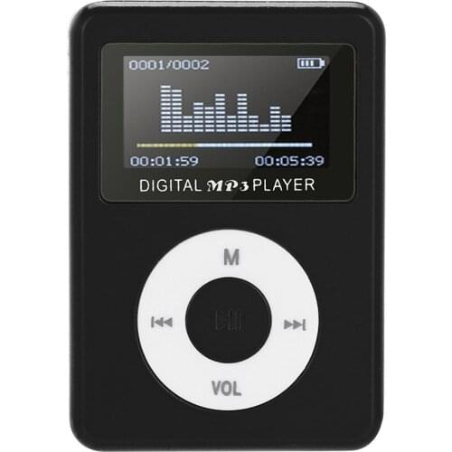 Portable MP3 Player Metal Clip Mini USB Digital Mp3 Music Player LCD Screen Support 32GB Micro SD TF Card Slot
