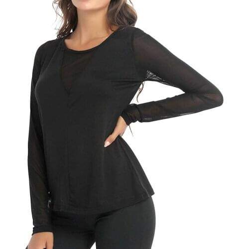 Casual Mesh Patchwork Tops for Women Summer E Girl Black Transparent Long Sleeve Sexy T-Shirts Streetwear Slim Sheer Tee Shirt