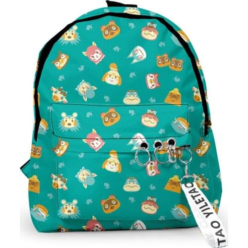 Animal Crossing Backpack Tom Nook Backpacks for Animal Teenagers Girls School Bag Travel Backpack Girl Shoulder Bag Knapsack