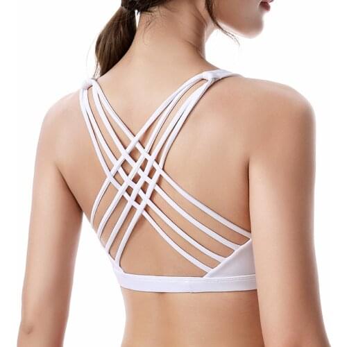 Classic Crossing Sports Bra Gathering New Plus Size Push Up No Steel Ring Sujetador Deportivo Shockproof Running Fitness Women