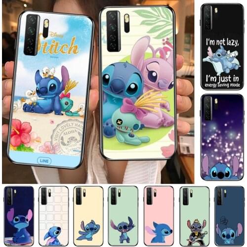 Stitch Love Black Soft Cover The Pooh For Huawei Nova 8 7 6 SE 5T 7i 5i 5Z 5 4 4E 3 3i 3E 2i Pro Phone Case cases