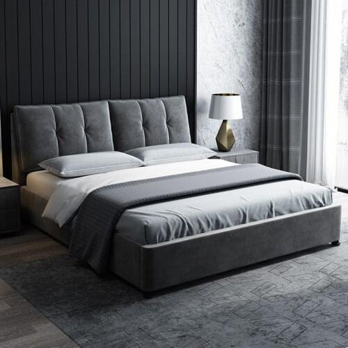 Wash free technology cloth bed Italian minimalist master bedroom 1.8m twin bedroom Nordic simple modern cloth bed