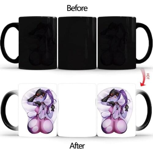 Creative Big ass girl Magic mug Heat Sensitive Cup Coffee Tea Milk Mug Temperature Changing Cup Mugs Novelty Gifts BSKT-091