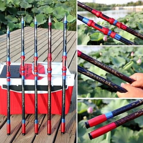 Carbon fiber 2.1M 4.5M 2.4M 2.7M 3.0M3.6MSpinning Fishing Rod Power Telescopic Rock Fishing Rod Carp Feeder Rod