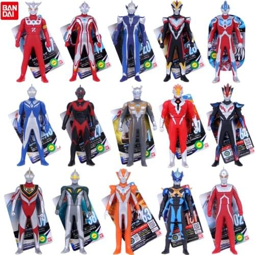 Japanese version of Bandai Ultraman soft rubber 500 Grob Ultraman toy Zoffy Taro Ginga Cosmos Jean-Killer Ginga Str