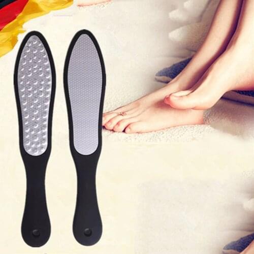 1Pcs Double-Side Stainless Steel File Heel Grater for Feet Pedicure Rasp Remover Metal Scrub Manicure Nail Art Tools