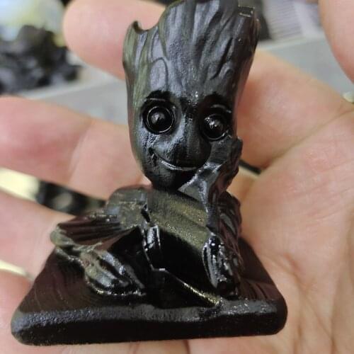 1pcs Natural Obsidian Hand Carved Polished Crystal Healing Stone Home decoration Art Collectible Figurine Crafts