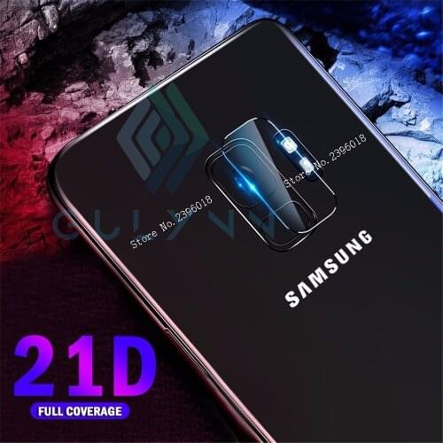 2PCS 21D Tempered Glass Protector Full Screen Protective Film Cover For Samsung S10 10E Plus S9 S8 M10 20 Back Rear Camera Lens