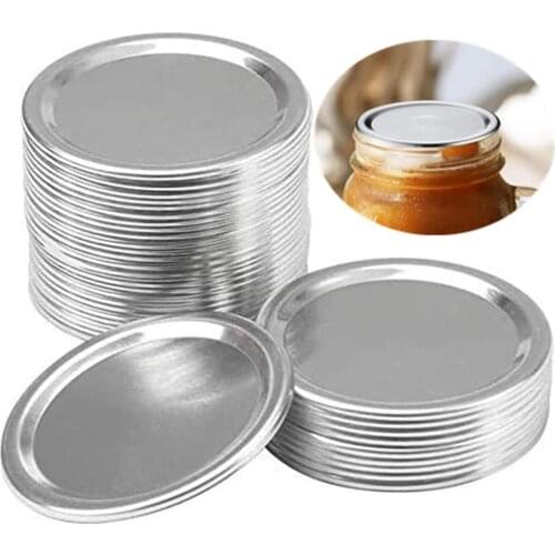 24Pcs Replacement Mason Jar Lids with Silicone Seals Rings Reusable for 70/86MM Regular Wide Mouth Canning