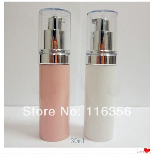 30ML white airless bottle or plastic lotion bottle with airless pump