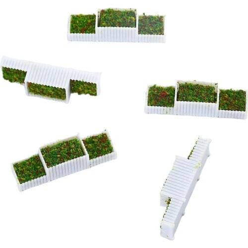 5Pcs DIY Sand Table Template Plastic Layout Material Road Park Flowerbed Scenery Booth Flowerbed Model