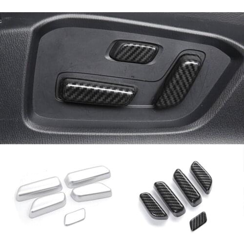 ABS Carbon fiber Interior Car Seat adjustment Switch Cover Trim Car styling For Mazda CX-5 6 Atenza 2017-2020 Accessories 5pcs