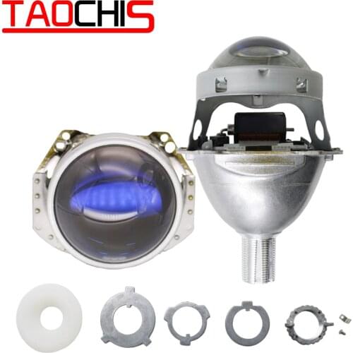 TAOCHIS 2pcs Auto Car Headlight 3.0 inch Bi-xenon Hella 5 3R H7 Non-destructive installation Projector lens Retrofit S21