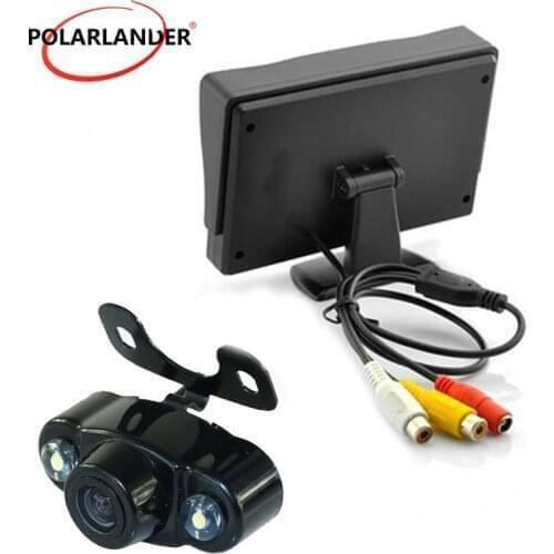 Car kit with rear view camera + 4.3 inch tft lcd Rearview Mirror LED backlight display Monitor for Car parking reversing