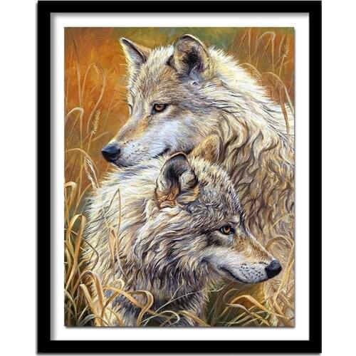 DIY Diamond Painting Needlework animal square Drill Diamond embroidery wolf Pattern Decoration Painting