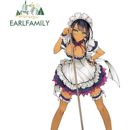 EARLFAMILY 13cm x 7.8cm Waterproof Decal Car Door Protector For Anime Girl Funny Car Stickers Motorcycle Surfboard Decoration