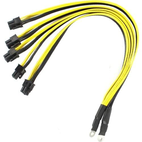S7 S9 to 5X PCI-E PCIe 6Pin GPU Graphics Card Splitter Power Cable for BTC Miner Bitcoin Litecoin S11 T9+ X10 L3+ A3 A841 M3 P3
