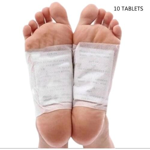 H7JC 10Pcs/Set Detox Foot Pads Bamboo Vinegar Natural Herbal Toxins Cleansing Adhesive Patches Plaster Improve Sleep Feet