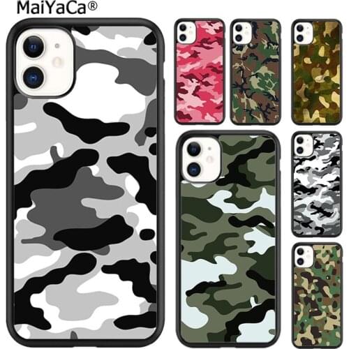 MaiYaCa Army Camo Camouflage Phone Case Cover For iPhone SE 6 6s 7 8 plus X XR XS 11 12 pro max Samsung Galaxy S8 S9 S10 shell
