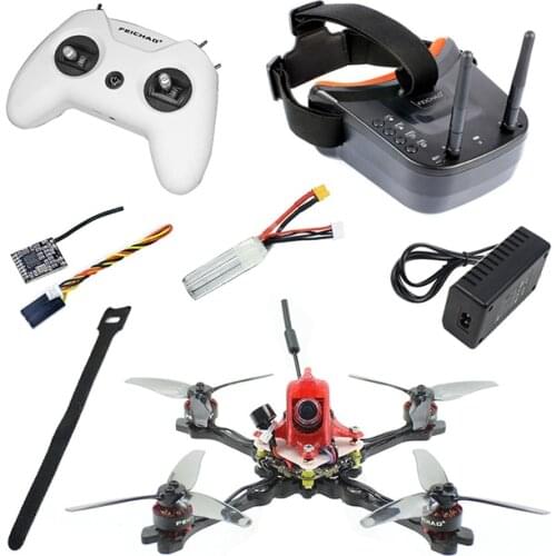 Keel135 RC Drone Kit RTF 135mm Frame F411 20A AIO 2S-5S BLHELI_ S ESC FE200T VTX 1204 5000KV Motor 1200TVL FPV Goggles Camera