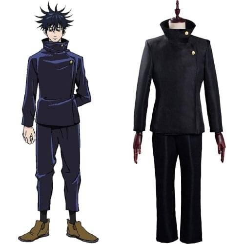 Jujutsu cos Kaisen Megumi Fushiguro Cosplay Costume School Uniform Jacket Tops Pants Outfit Halloween Carnival Costume