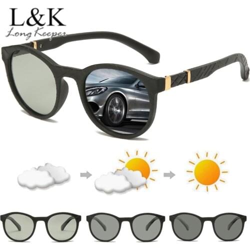2020 New Photochromic Sunglasses Men Polarized Chameleon Discoloration TR90 Frame Sun Glasses Male Car Driving Safe Eyewear