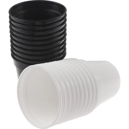 10 Pcs Mini Plastic Round Flower Pot Nursery Home Office Decor Green Artificial Refinement Garden Tools