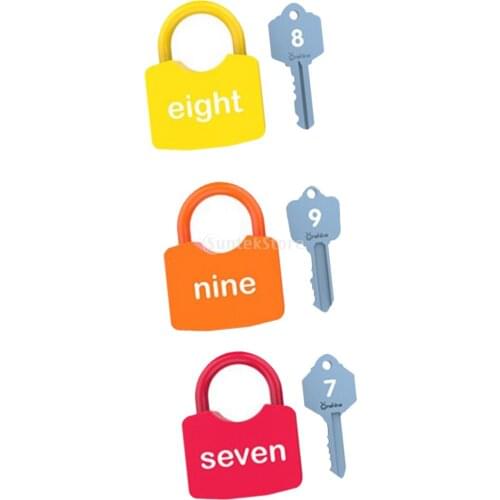 Toddlers Colorful Keys and Locks Set Motor Skill Kids Montessori Early Educational Unlocking Toy for Children 2