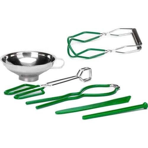 6-Piece Canning Supplies Kit,Jar Lifter,Canning Funnel,Bubble Measurer,Lid Lifter,Canning Tongs,Kitchen Tool Set