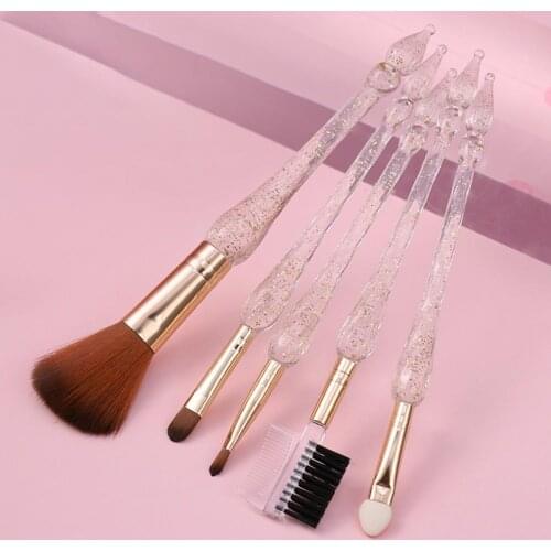 5Pcs/Set Makeup Brush Set Multipurpose Ultra Soft Artificial Fiber Eyeshadow Foundation Blush Brush Make Up Brush for Female