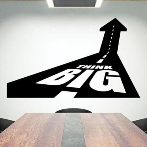 Office Wall Decal Teamwork Think Big Quote Vinyl Wall Sticker Office Creative Decor Inspire Motivational Idea Mural Art S1016