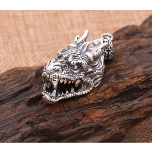 Wholesale S925 Sterling Silver Jewelry Retro Thai Silver Punk Fashion Simple Leading Assassin Men Pendant