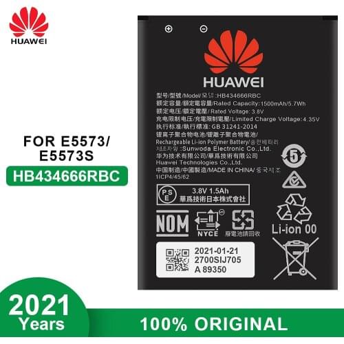 Original Huawei Battery HB434666RBC for Huawei WIFI Router E5573 E5573S E5573S-32 E5573S-320 E5573S-606 E5573S-806 1500mAh