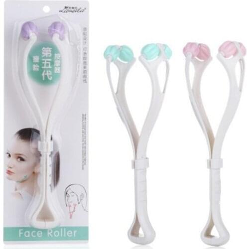 Plastic Facial Massager Facial Face Up Roller Massage Skin Firming Slimming Remove Double Chin Neck Lift 2 in 1 Beauty Tools